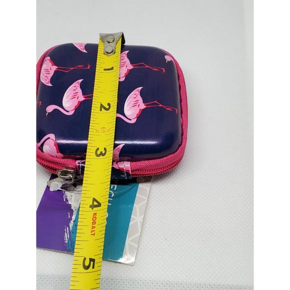 Blue Pink Pelican Graphics Zipper Inside Pouch Tech Earphone Earbuds Case - Picture 11 of 11